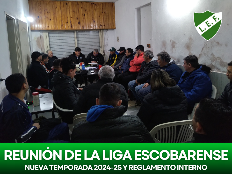 Reunión de dirigentes de la Liga Escobarense de Fútbol en la Sede