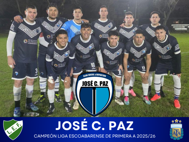 José C. Paz campeón de la Liga Escobarense